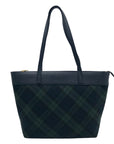 Talbots Plaid Black Watch Tote Bag