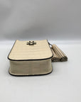 Tory Burch Ivory Embossed Leather Thea Cellphone Crossbody