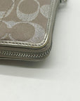 Coach Vintage Gray Canvas Signature Buckle Wallet
