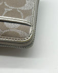 Coach Vintage Gray Canvas Signature Buckle Wallet