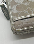 Coach Vintage Gray Canvas Signature Buckle Wallet