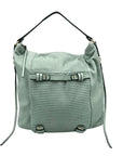 She + Lo Mint Perforated Leather Hobo Bag