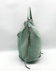 She + Lo Mint Perforated Leather Hobo Bag