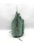 She + Lo Mint Perforated Leather Hobo Bag