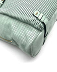 She + Lo Mint Perforated Leather Hobo Bag