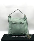 She + Lo Mint Perforated Leather Hobo Bag