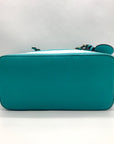 Michael Kors Teal & White Striped Saffiano Leather Tote Bag