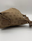 Dooney & Bourke Brown Vintage Monogram Canvas Shoulder Hobo Bag