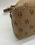Dooney & Bourke Brown Vintage Monogram Canvas Shoulder Hobo Bag