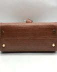 Michael Kors Chestnut Croc Embossed Leather Zoe Convertible Satchel