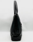 Brighton Black Patent Leather Jetson Laptop Tote Bag