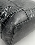 Brighton Black Patent Leather Jetson Laptop Tote Bag