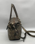 Cole Haan Metallic Bronze Leather Convertible Satchel