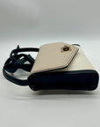 Kate Spade Cream & Black Leather Envelope Crossbody Bag