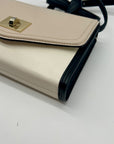 Kate Spade Cream & Black Leather Envelope Crossbody Bag