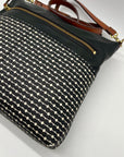 Fossil Black Fiona Striped Crossbody Bag