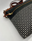 Fossil Black Fiona Striped Crossbody Bag