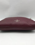 Coach Red Wine Pebbled Leather Carrie Convertible Crossbody Bag