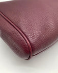 Coach Red Wine Pebbled Leather Carrie Convertible Crossbody Bag