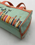 Fossil Multicolored Canvas Cosmetic Pouch