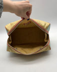 Fossil Multicolored Canvas Cosmetic Pouch