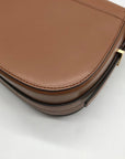 Michael Kors Luggage Brown Leather Lydia Flap Messenger Crossbody Bag