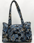 Vera Bradley Navy Blue Windsor Tote Bag With Pouch