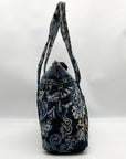 Vera Bradley Navy Blue Windsor Tote Bag With Pouch