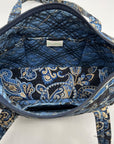 Vera Bradley Navy Blue Windsor Tote Bag With Pouch