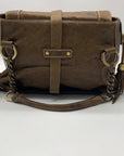 The Real McCoy Brown And Brass Studded Hobo Shoulder Bag