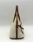 Dooney & Bourke Cream Pebbled Leather Dome Satchel