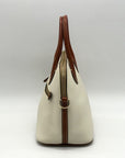 Dooney & Bourke Cream Pebbled Leather Dome Satchel