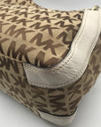 Michael Kors Tan Canvas Drawstring Shoulder Bag