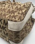 Michael Kors Tan Canvas Drawstring Shoulder Bag