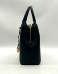 Michael Kors Black Saffiano Leather Middle Zip Savannah Convertible Tote