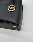 Michael Kors Black Saffiano Leather Middle Zip Savannah Convertible Tote