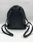 Michael Kors Black Leather Rhea Zip Backpack