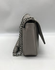 Michael Kors Gray Leather Fulton Shoulder Flap Crossbody Bag