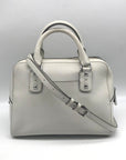Michael Kors White Saffiano Leather Studded Satchel