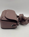 Aspinal Lavender Taupe Pebbled Leather Crossbody