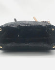 Michael Kors Black Snake Embossed Leather Shoulder Bag