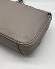 Michael Kors Gray Leather Fulton Shoulder Flap Crossbody Bag