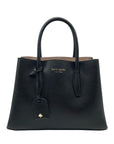 Kate Spade Black Pebbled Leather Small Eva Top Zip Satchel Bag