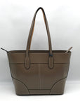 Dooney & Bourke Taupe Leather Selleria Tote Bag