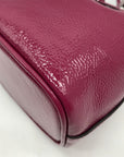 Coach Purple Patent Leather Crinkle Drawstring Wristlet