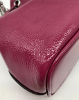 Coach Purple Patent Leather Crinkle Drawstring Wristlet