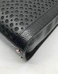 Kate Spade Black Pebbled Leather Lynne Bubbles Perforated Perri Lane Tote Bag