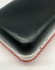 Diane von Furstenberg Bright Coral Small Crystal Embellished Convertible Clutch
