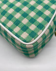 WKND WYFR Green Gingham Fabric August Crossbody Bag