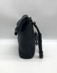 Dooney & Bourke Black Pebbled Grain Leather Toggle Crossbody Bag